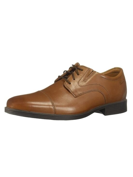 Clarks‎ Men\'s Whiddon Cap Oxford - Dark Tan Leather - Size 12